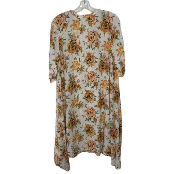 Matilda Jane Adventure Sunday Best Fuchsia Orange Floral Babydoll Dress Small - Picture 3 of 7